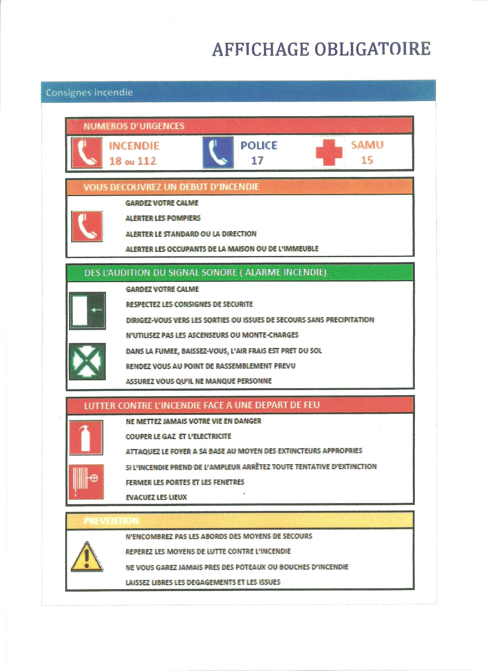 Poster - Horaires de travail - Affichage Obligatoire 2023